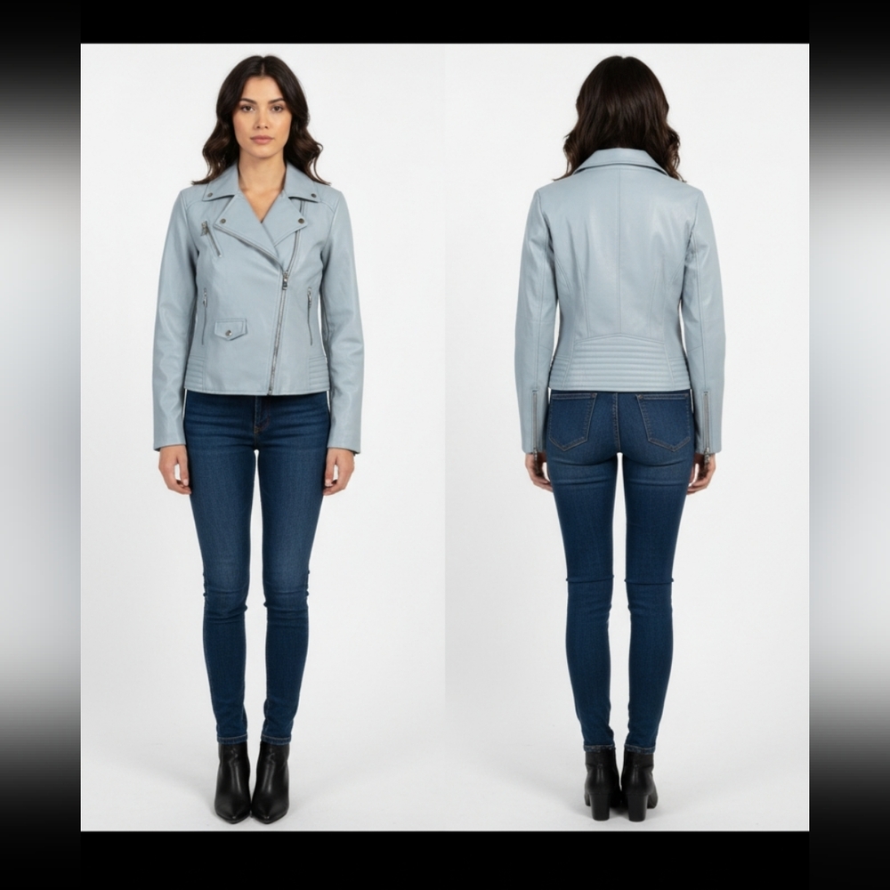 LONDON FOG NWOT LEATHER MOTTO JACKET SIZE SMALL